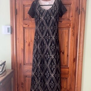 Elegant Black and Nude Women's Dress